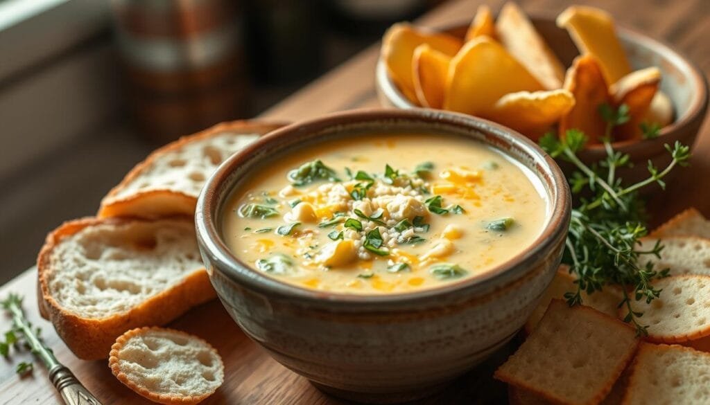 Chicken Broccoli Cheddar Soup Accompaniments
