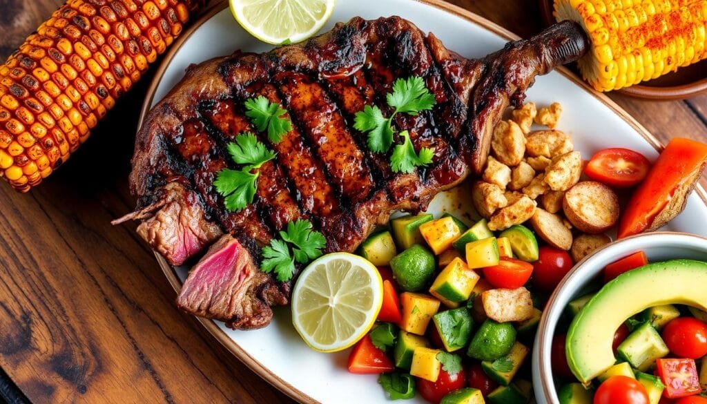 Chipotle steak and sides