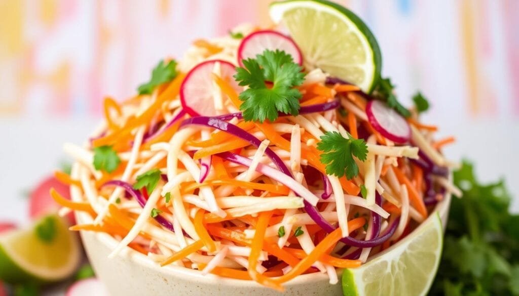 Colorful Fish Taco Slaws