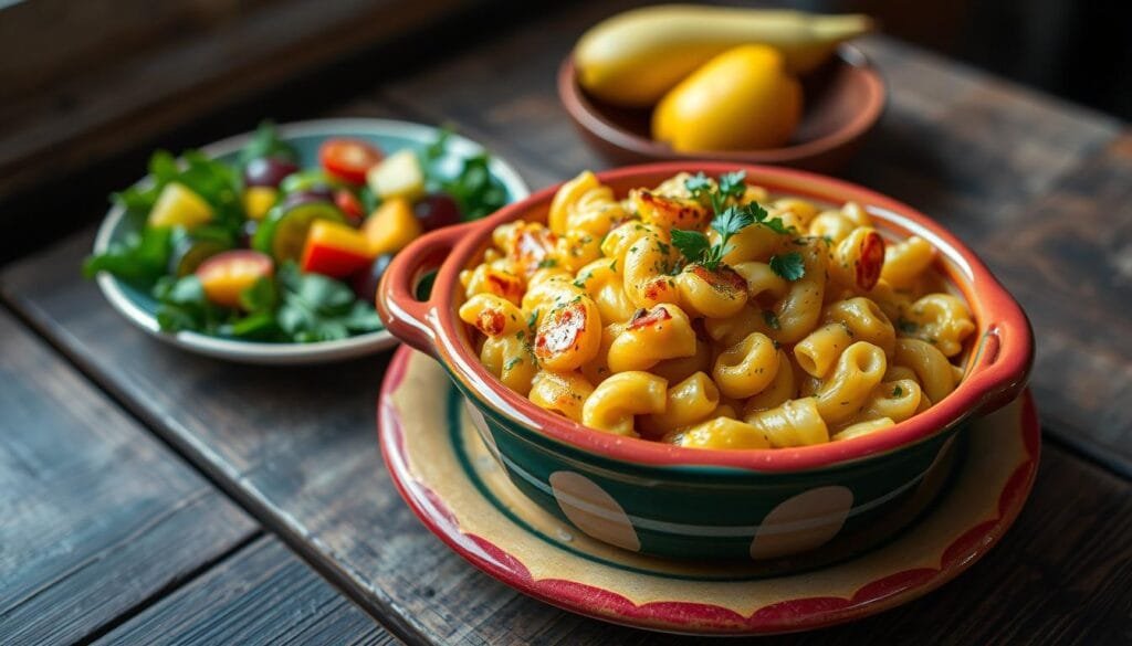 Jamaica Macaroni and Cheese Presentation