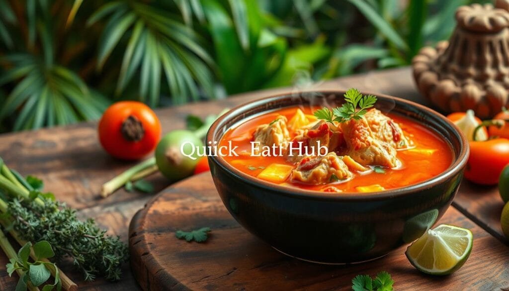 Jamaican Chicken Soup Serving