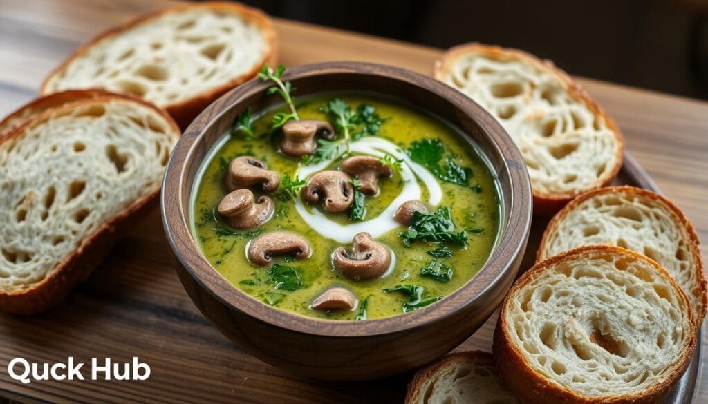 Mushroom Spinach Soup Serving Suggestions