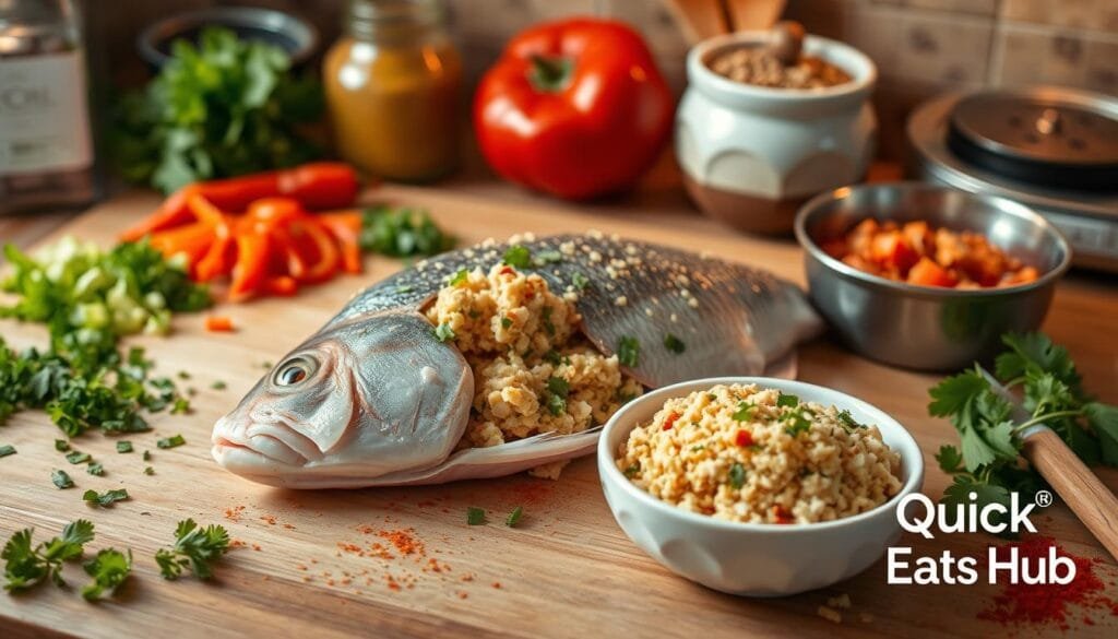 Stuffed Catfish Preparation