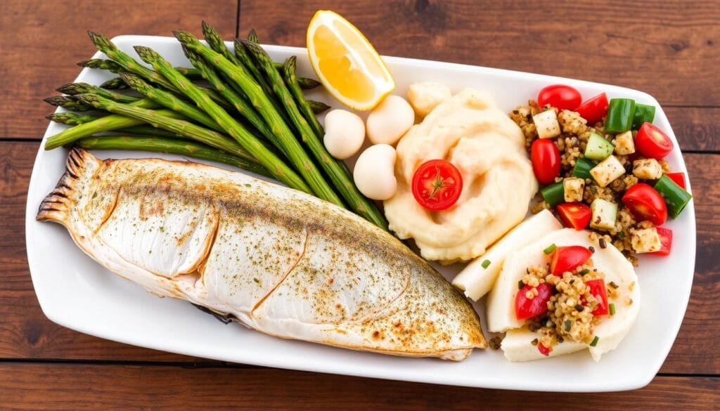 Swordfish Side Dishes Platter