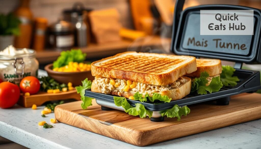 Toasted Tuna Sweetcorn Sandwich Preparation