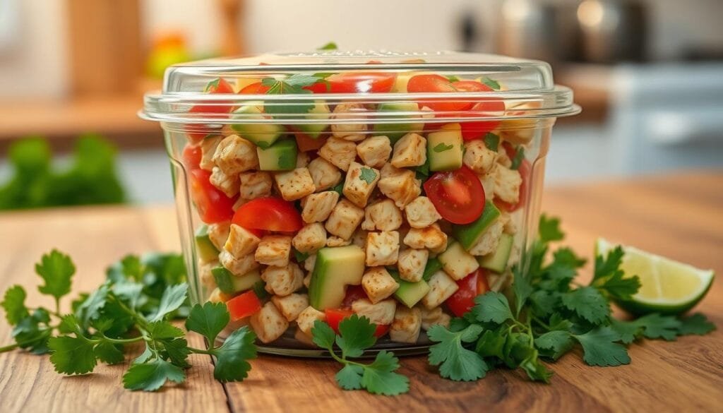 mexican chicken salad storage