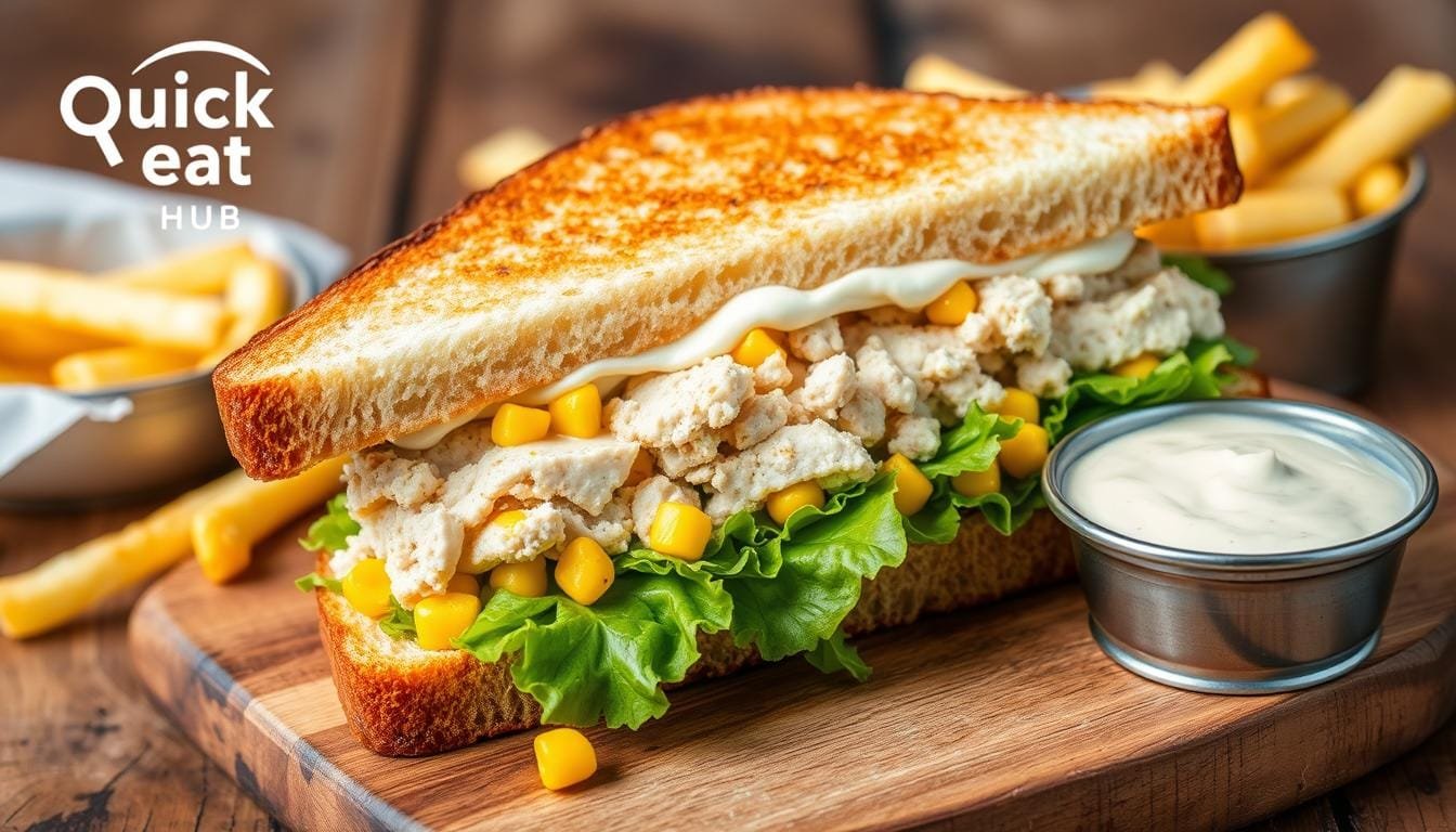 tuna and sweetcorn sandwich