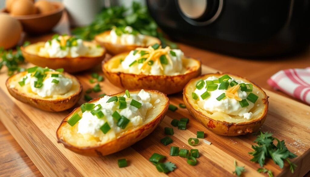 Air Fryer Potato Skins Preparation