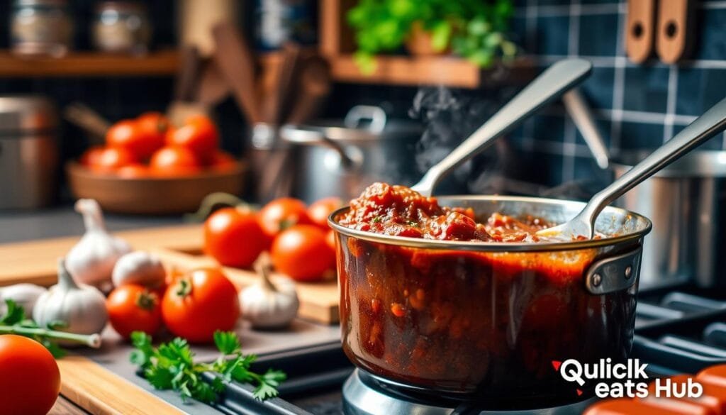 BBQ Beef Ribs Sauce Preparation