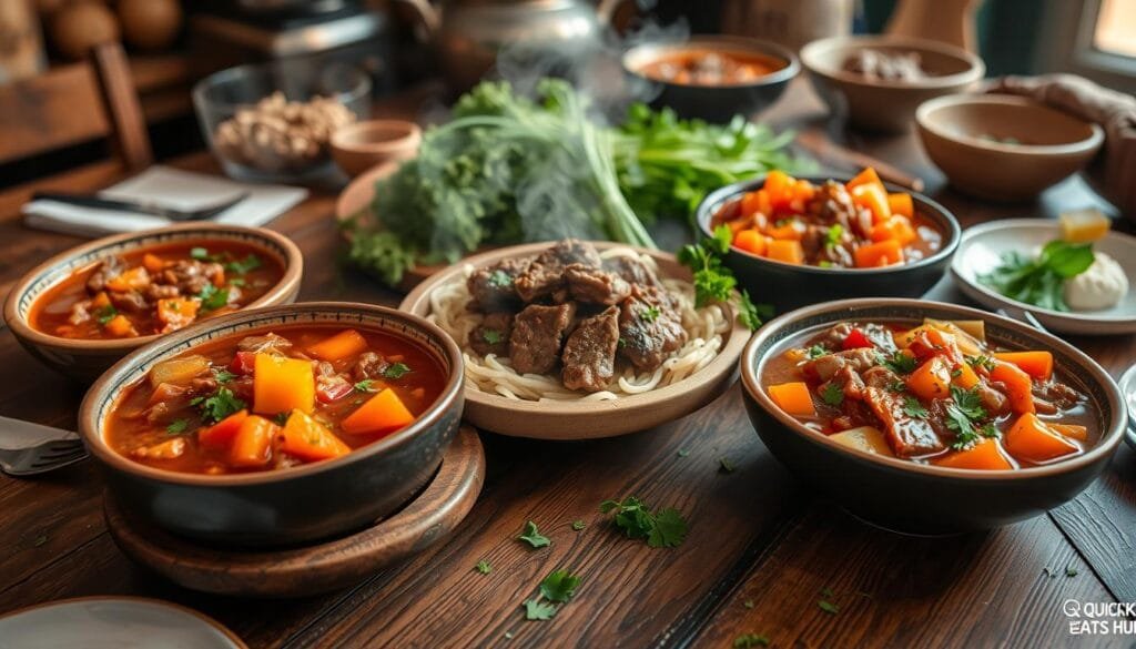 Family-Style Beef Vegetable Stew Serving