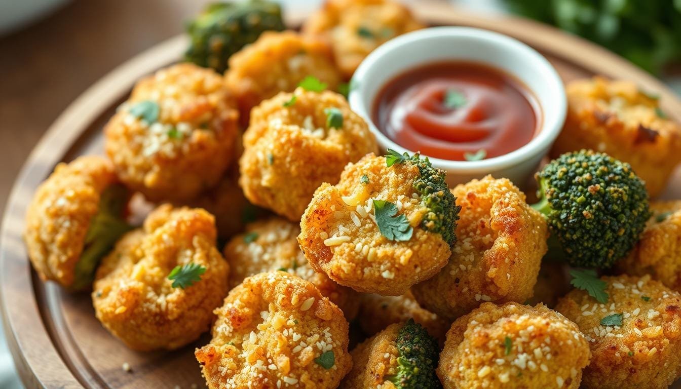Garlic Parmesan Broccoli Bites