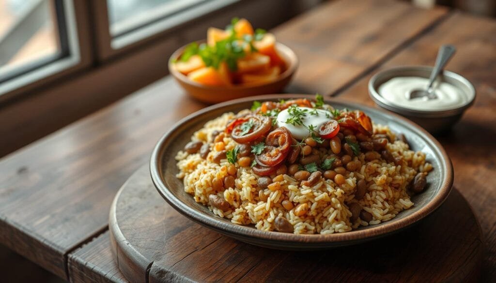 Mujaddara Vegetarian Breakfast Dish