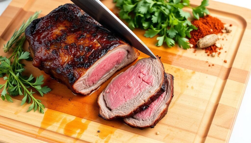 Slicing Tri Tip Against the Grain