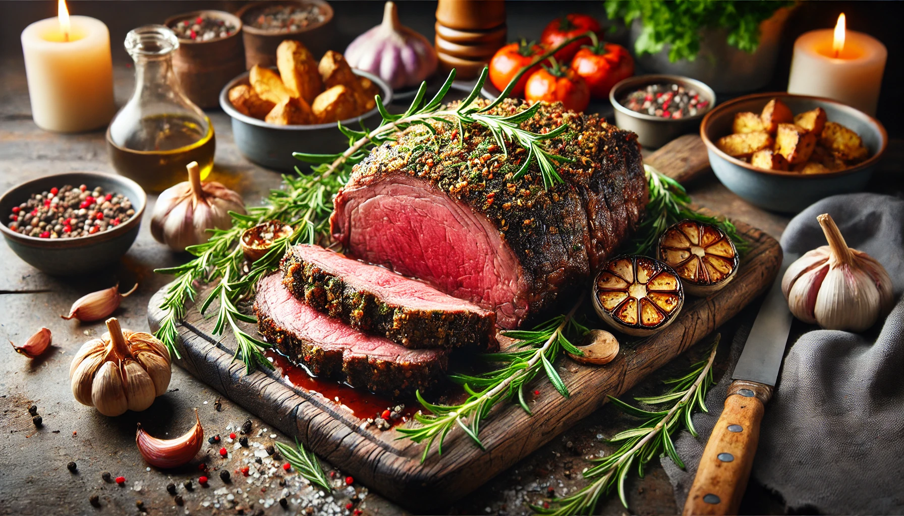Easy Ribeye Roast Recipe with Garlic Herb Crust (Halal-Friendly)
