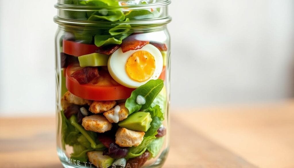 Classic Cobb Salad Mason Jar