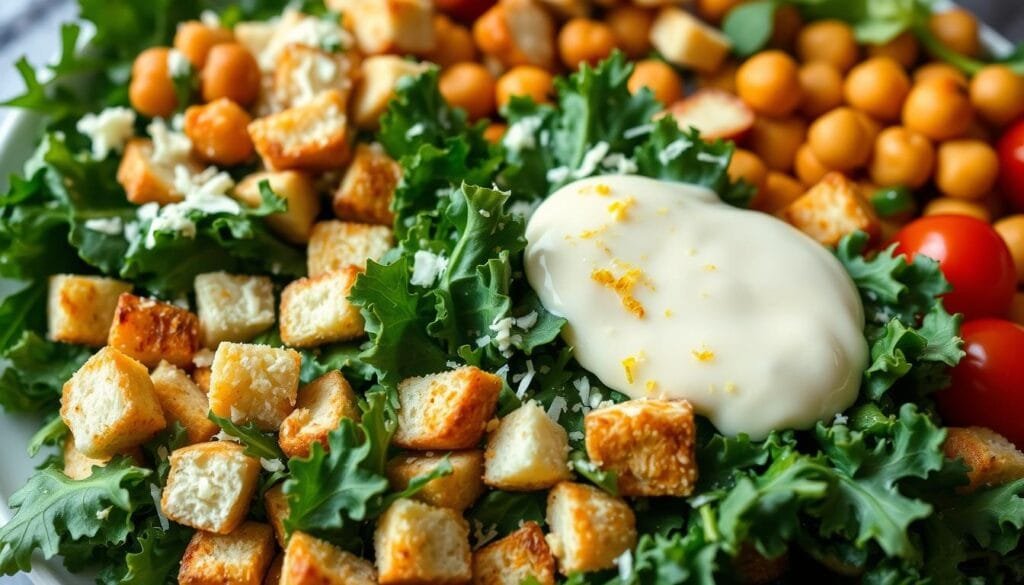 Customized Kale Caesar Salad Variations