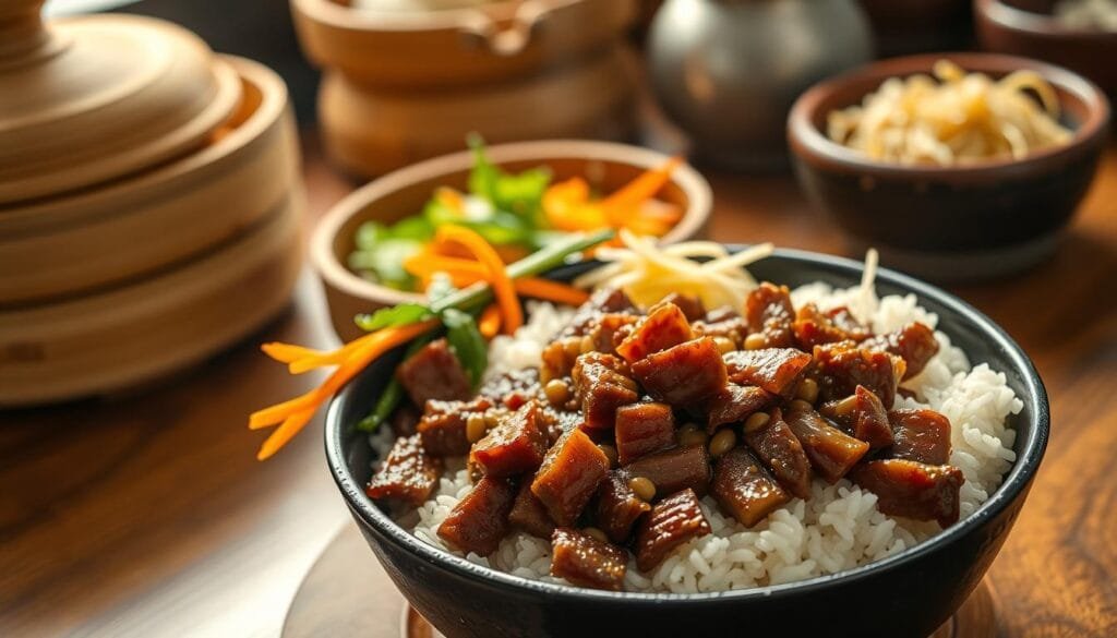 Korean Rice Bowl Preparation