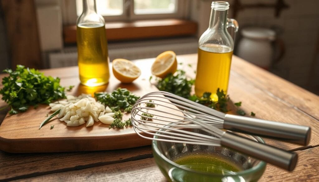 Mediterranean Salad Dressing Preparation
