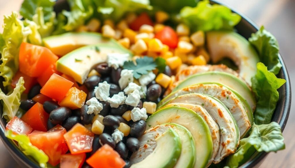Nutritional Balance in Southwest Salad Bowl