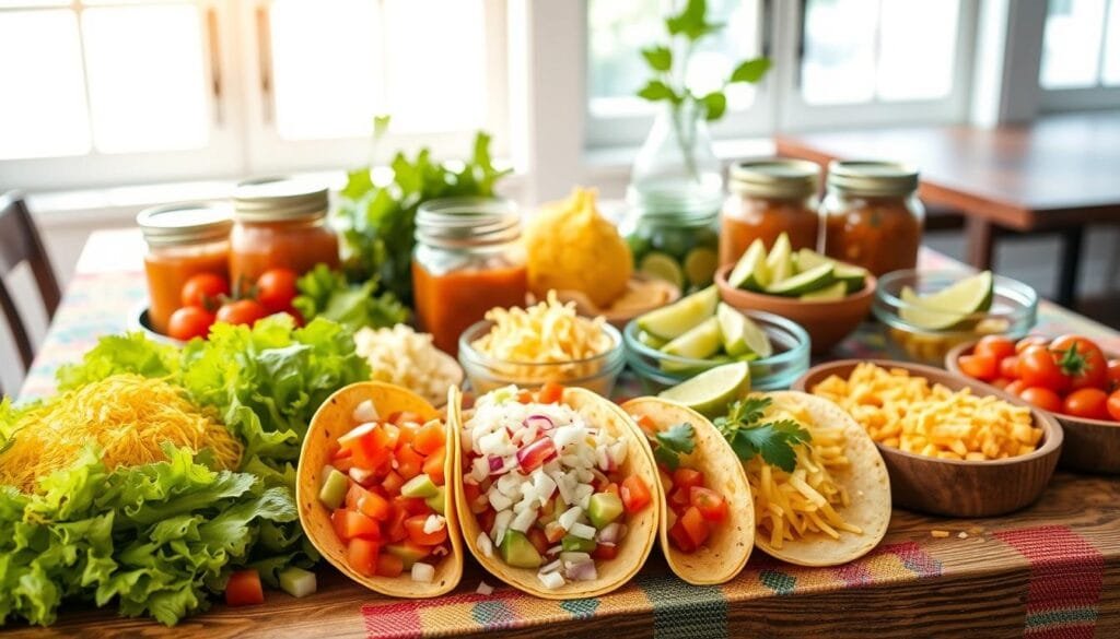 Vegetarian Taco Bar Setup