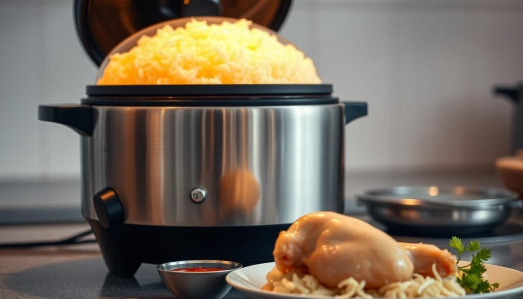 hainanese chicken rice cooker