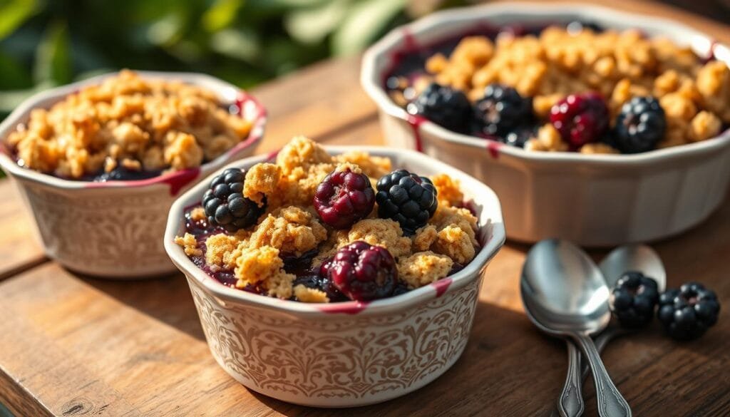 keto berry crumble dessert