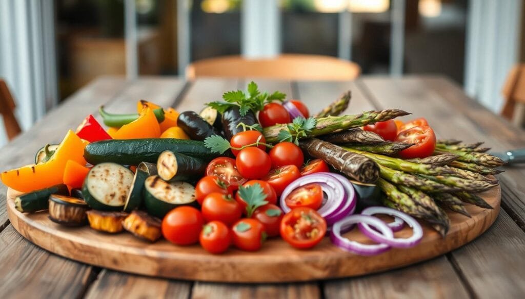 low-carb grilled vegetable platter