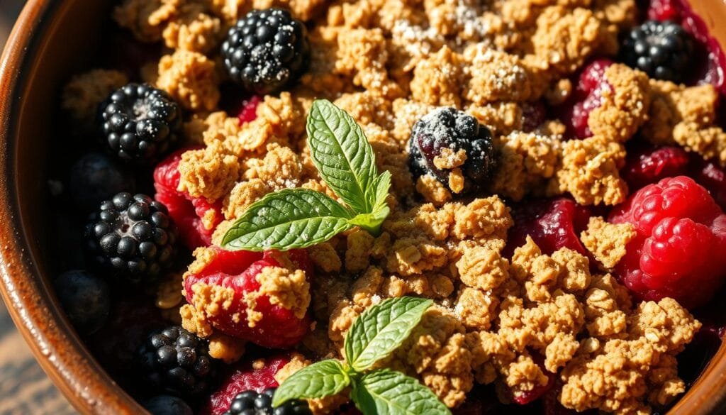 sugar-free berry crumble