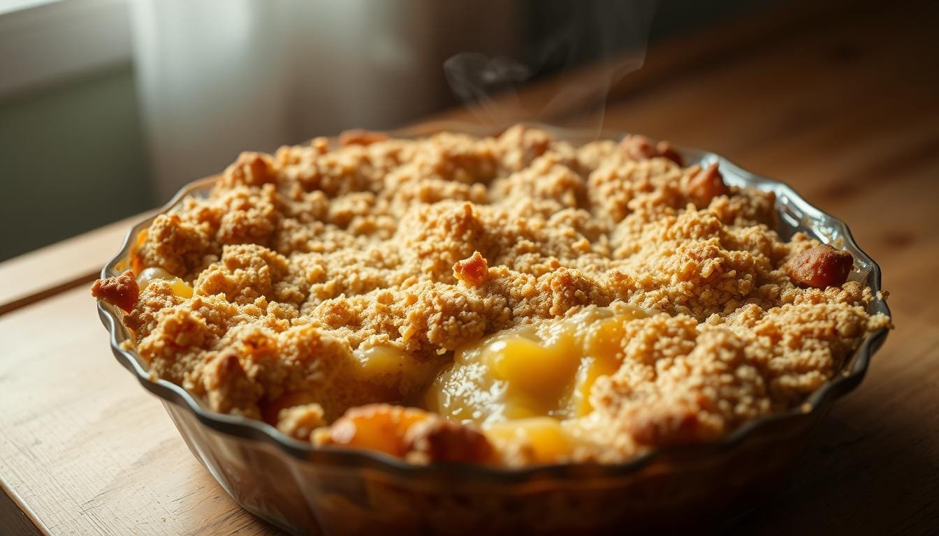 Cozy Baked Peach Crumble