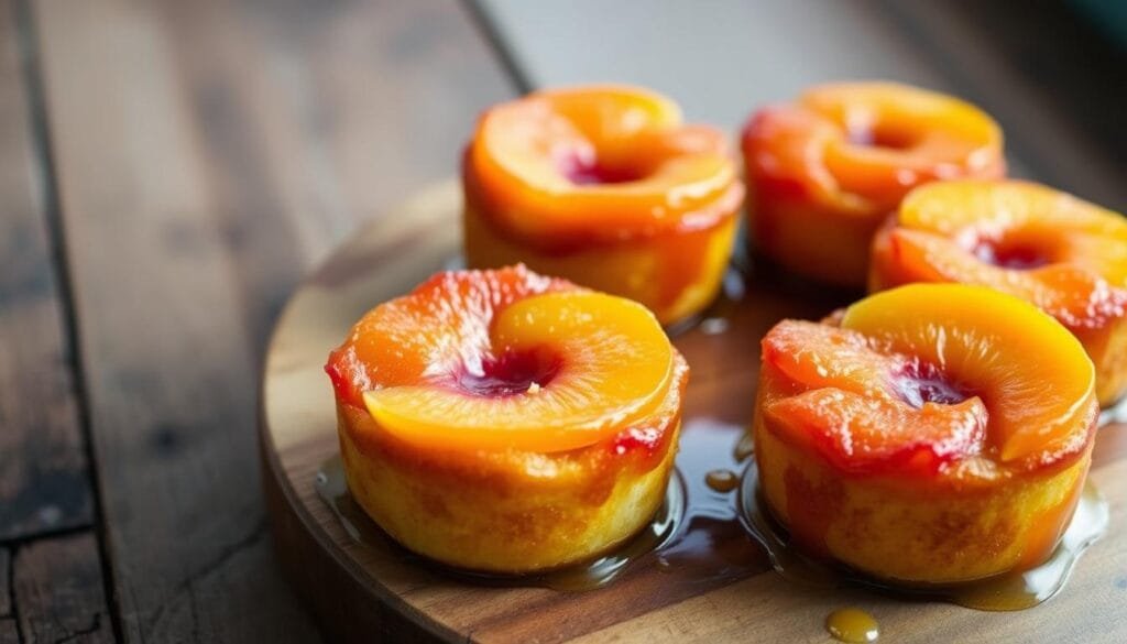 Fresh Mini Peach Upside Down Cakes