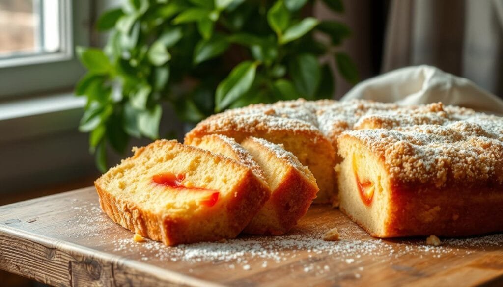 Italian Peach Crumb Cake serving suggestions