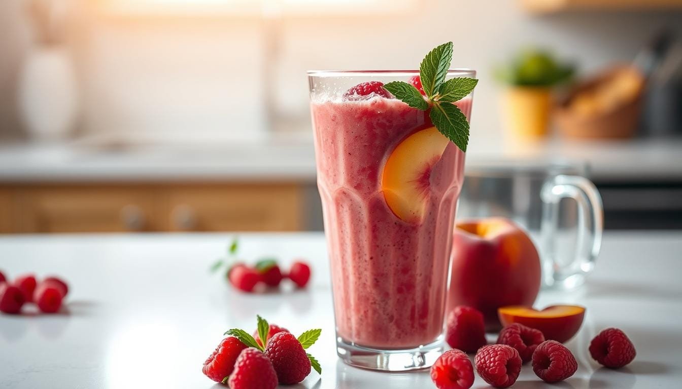 Raspberry Peach Smoothie