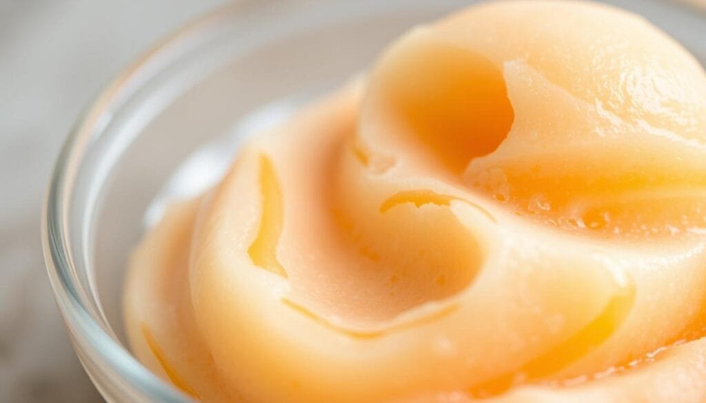 healthy peach sorbet
