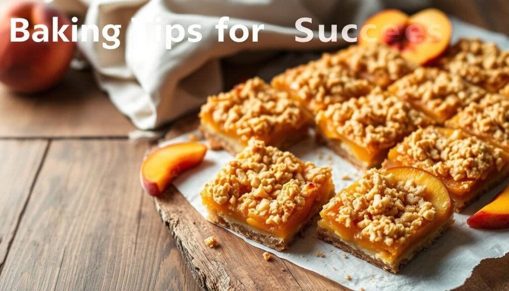 homemade peach bars