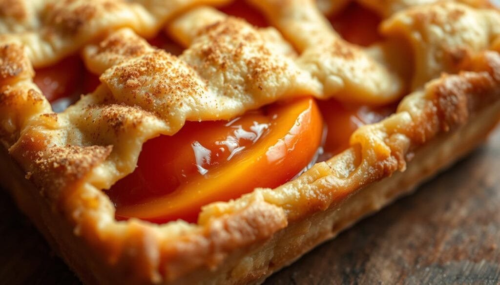 peach cobbler with cinnamon