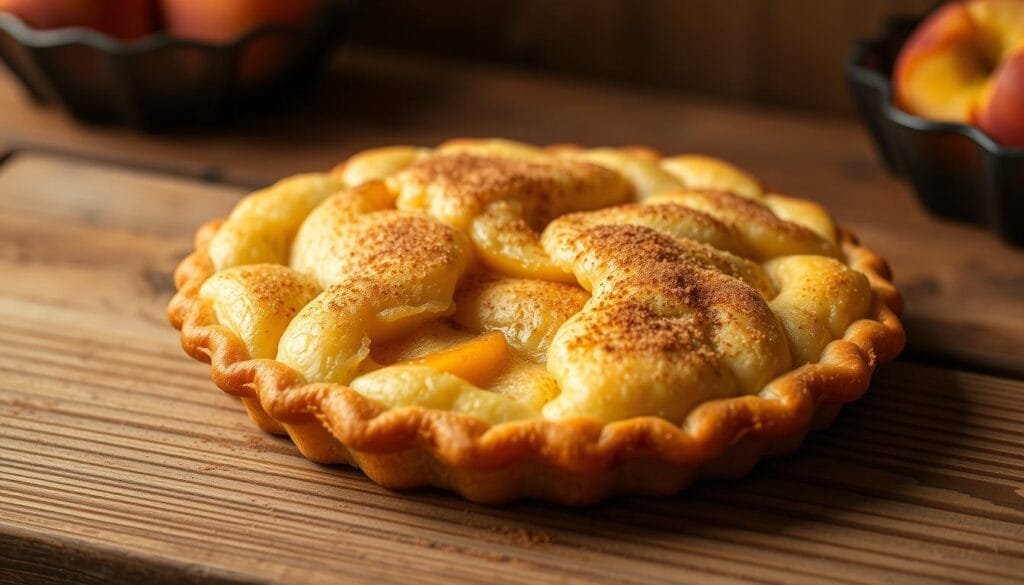 peach cobbler with cinnamon