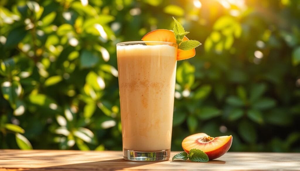 peach protein smoothie