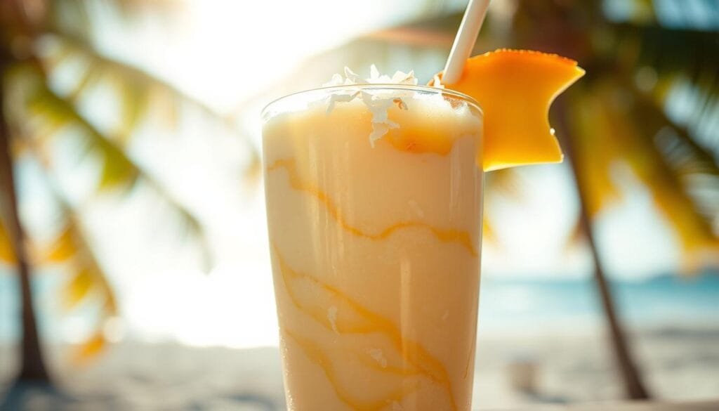 tropical smoothie with coconut