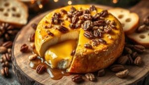 Baked brie with honey and nuts