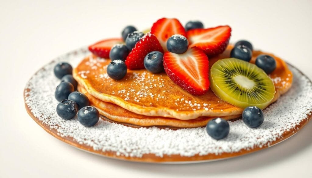 Gingerbread Pancakes with Fresh Fruit
