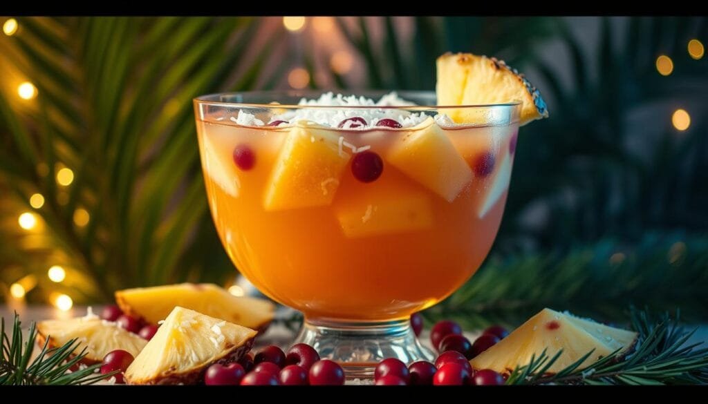 Festive Holiday Punch with Cranberries