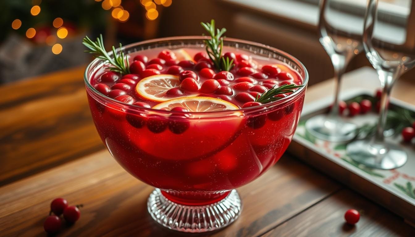 Holiday punch recipe with cranberries