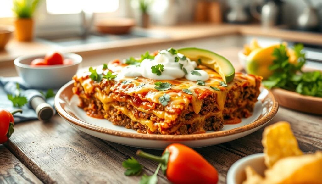 Easy Beef Enchilada Casserole