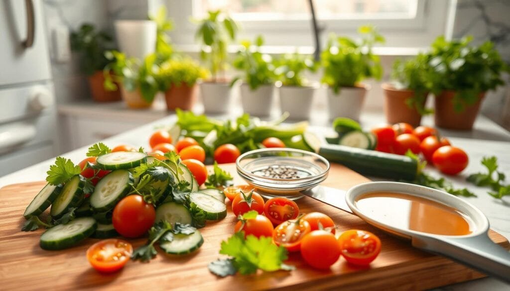 cucumber salad preparation